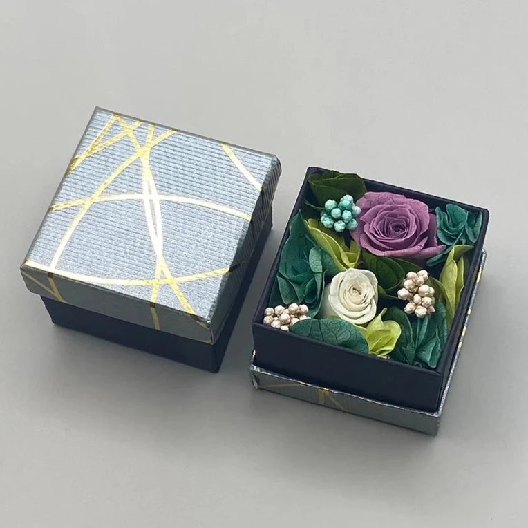 flower box bleu pastel