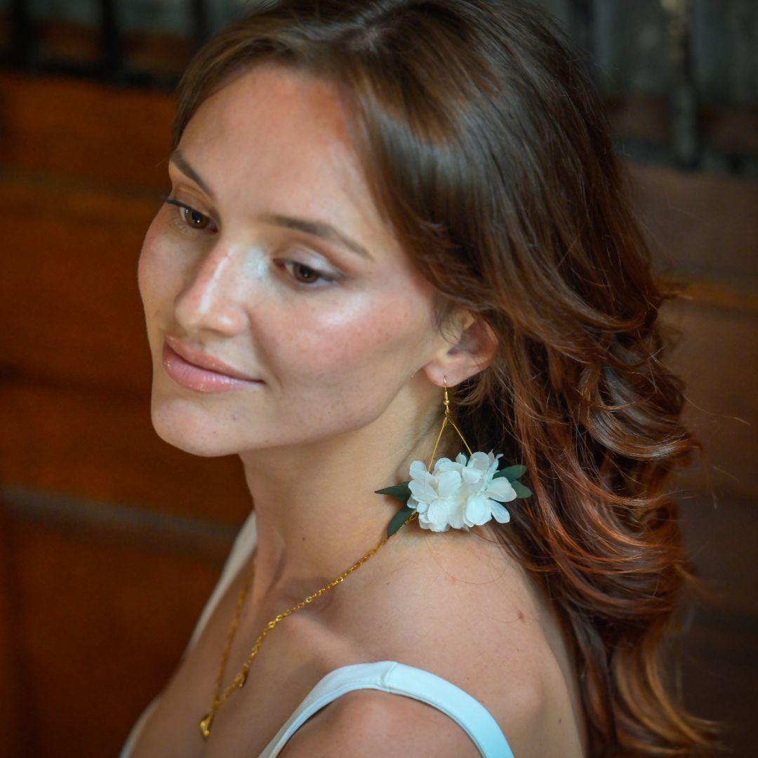 boucle d oreille blanche