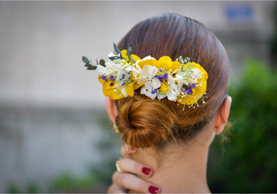 Accessoires de mariage en fleurs stabilisées