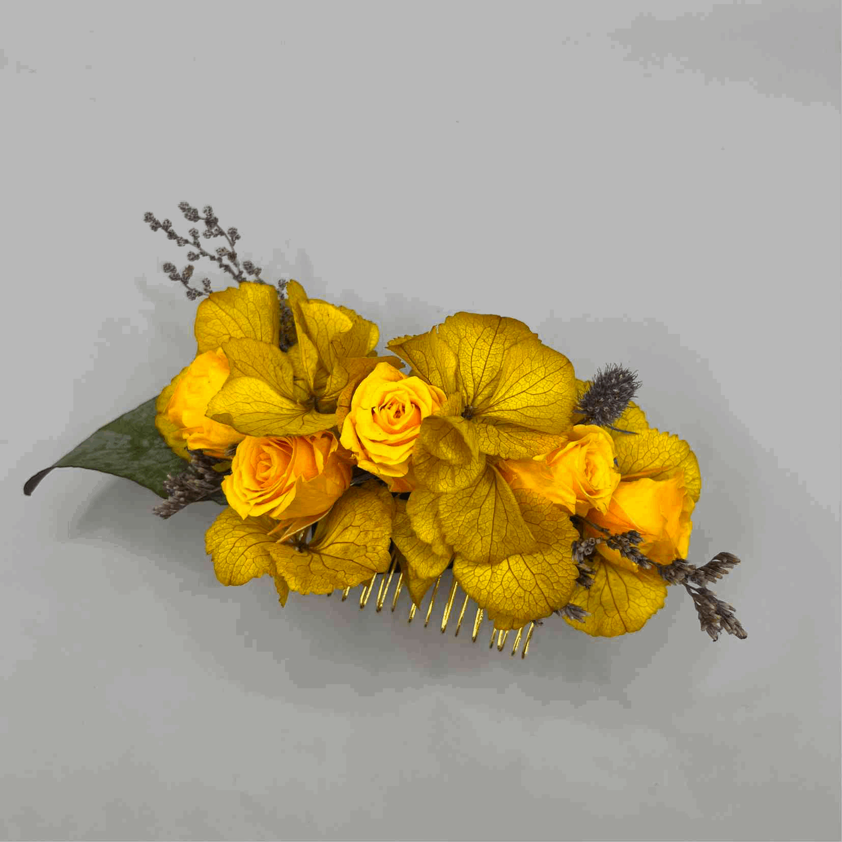 Grand peigne roses jaunes - Collection Okinawa