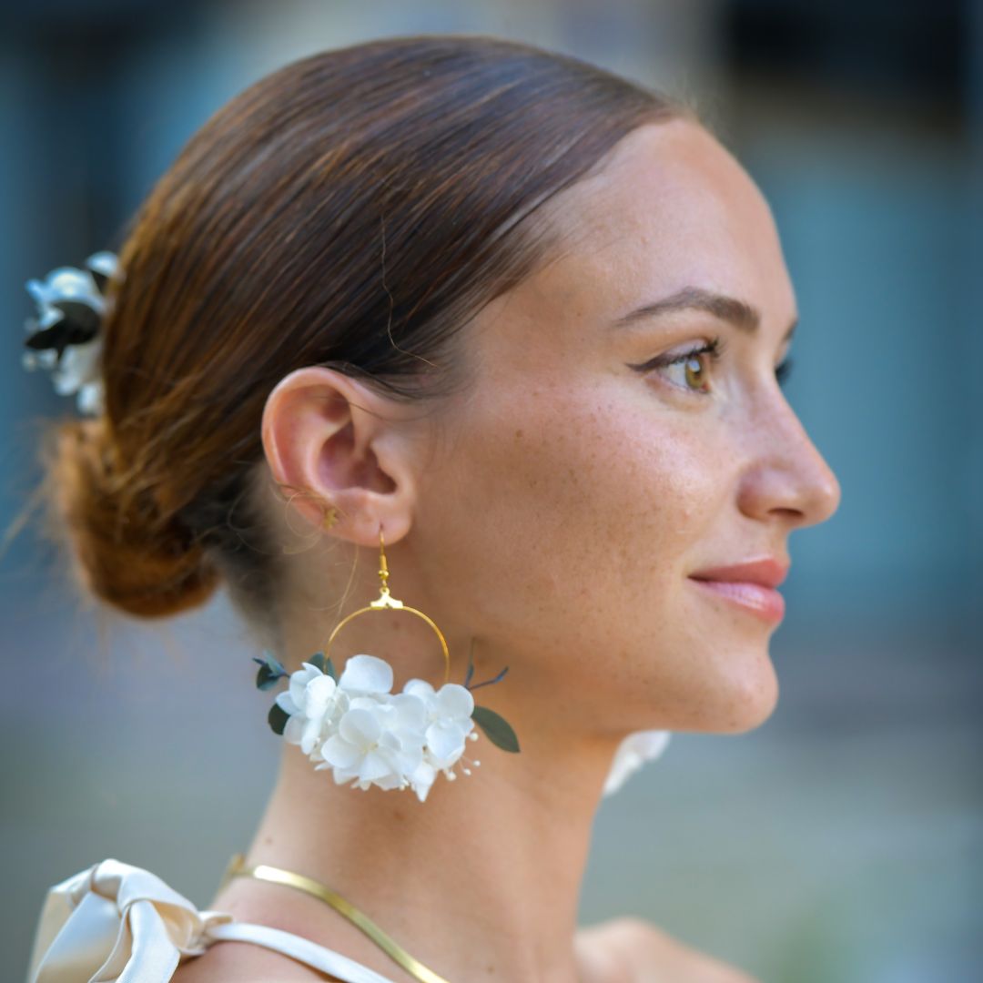 boucle d oreille blanche